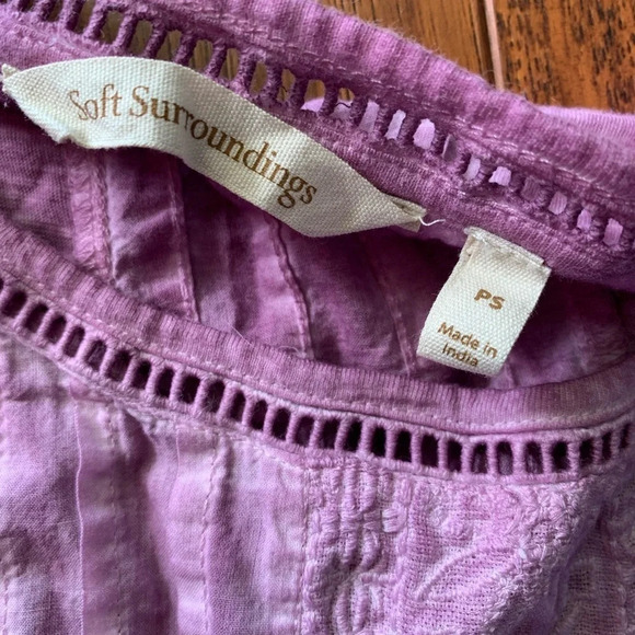 Soft Surroundings Claire Tank Top In Lavender Herb SP - Picture 3 of 4